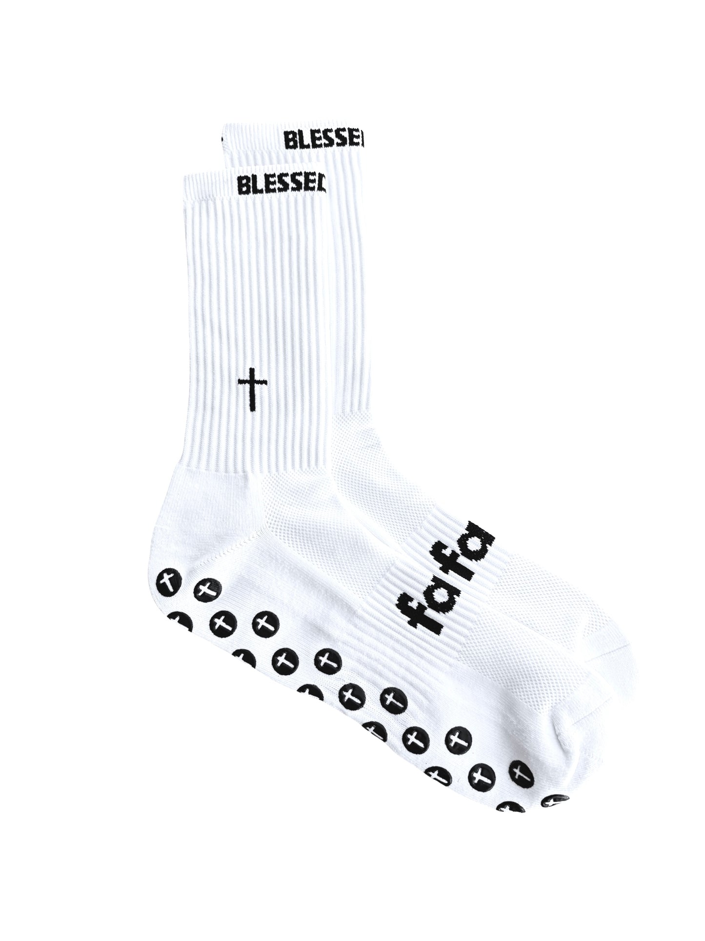 BLESSED2BALL PERFORMANCE GRIP SOCKS WHITE