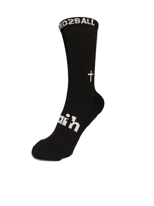 BLESSED2BALL PERFORMANCE GRIP SOCKS BLACK